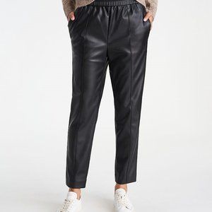 Ann Taylor The Faux Leather Pull On Ankle Pant